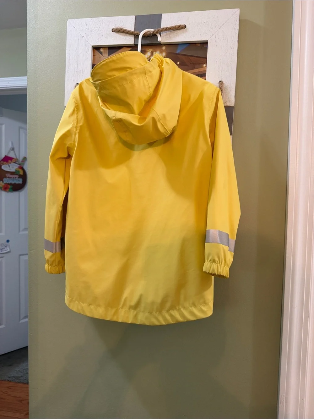 Cat & Jack Yellow Kids' Hooded Raincoat with Reflective Cuffs